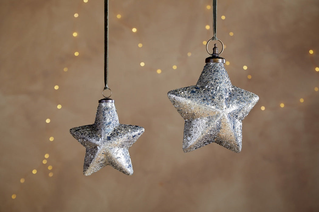Riyara Giant Baubles Silver Sparkle