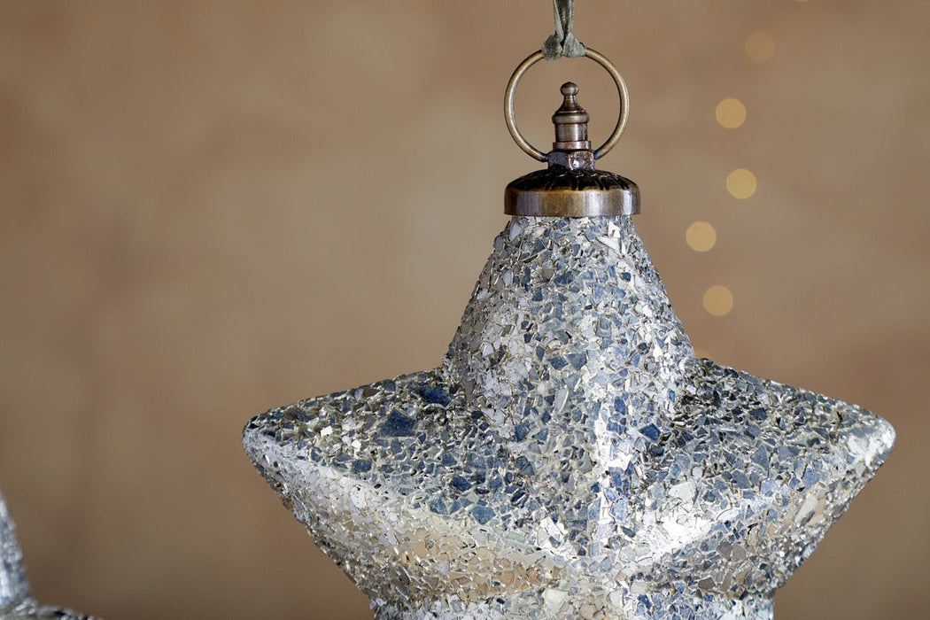 Riyara Giant Baubles Silver Sparkle