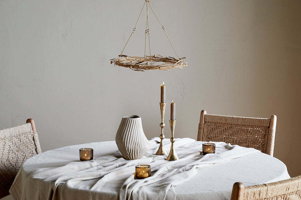 Natesa Hanging Wreath Brass