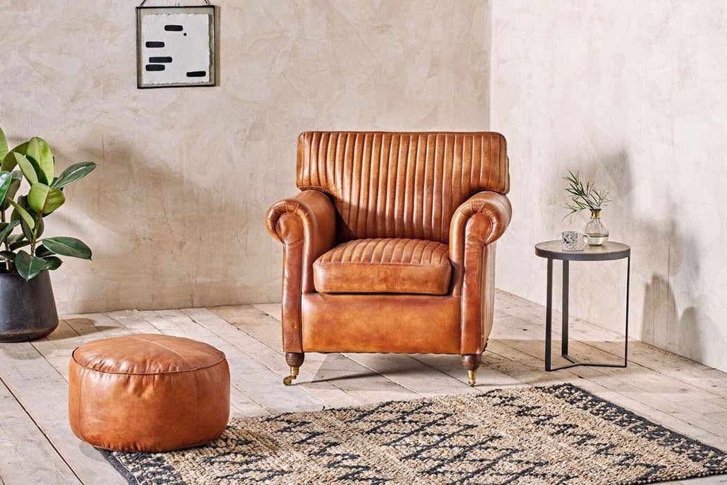 Nadu Leather Pouf