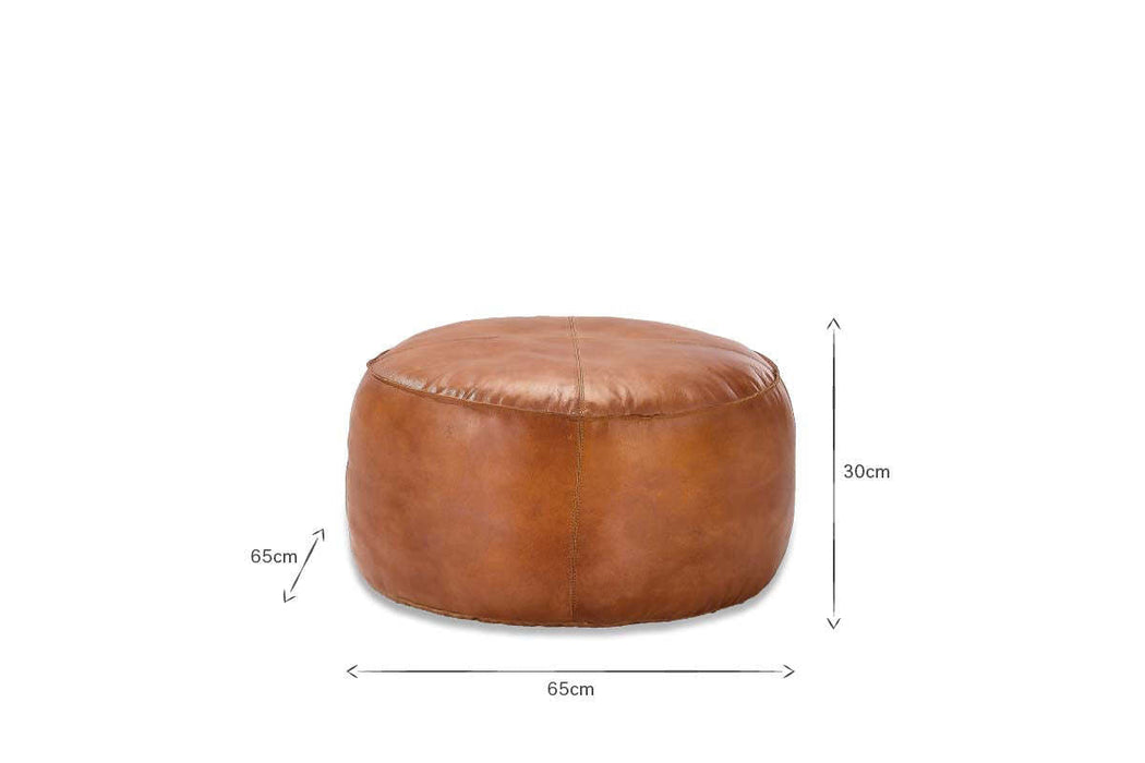Nadu Leather Pouf