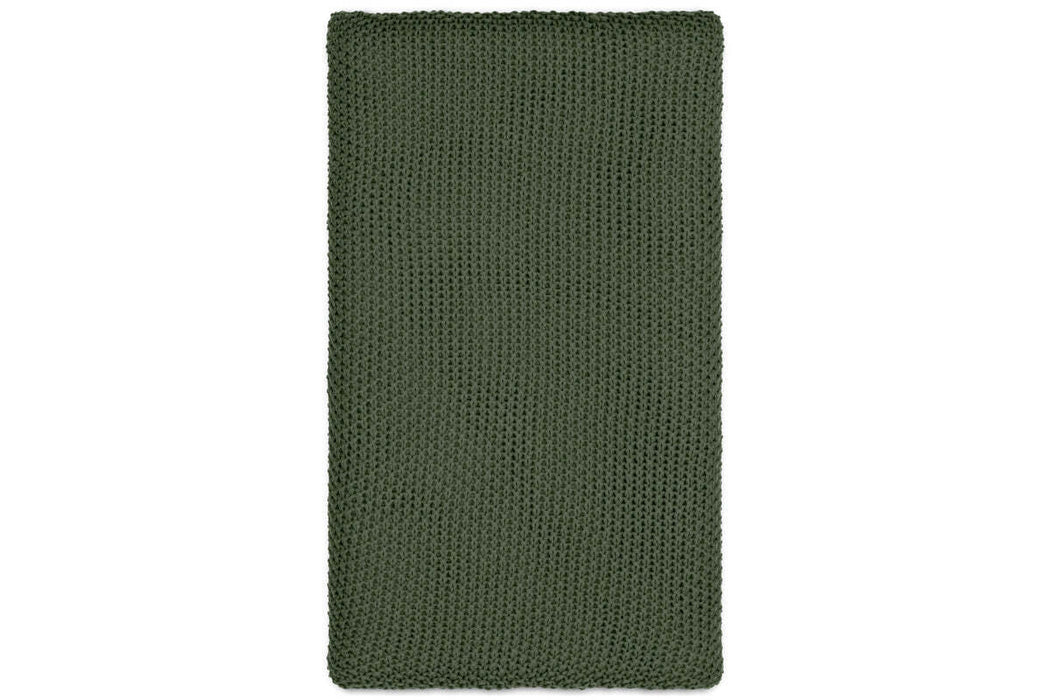 Nahan Moss Stitch Cotton Throw Forest Green