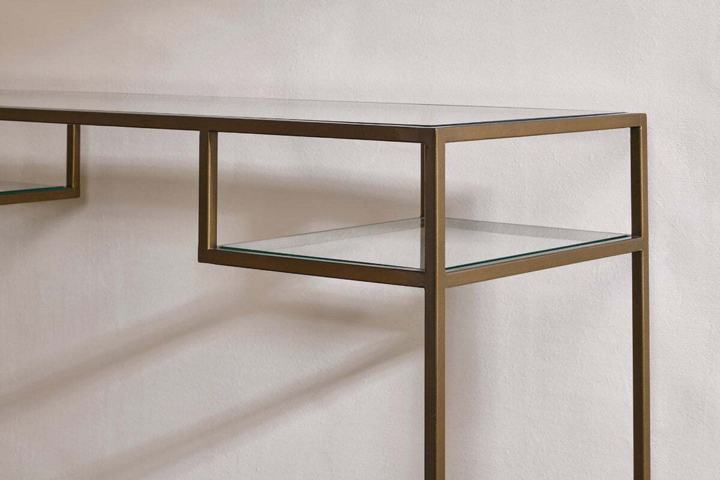 Nakuru Iron Glass Console Table