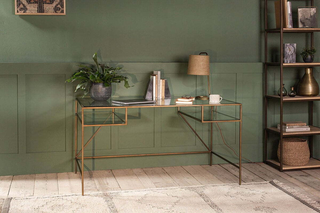 Nakuru Iron Glass Desk