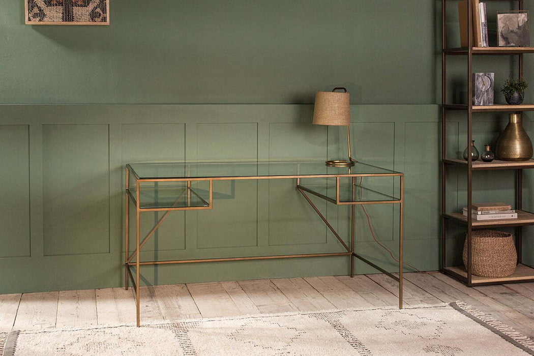 Nakuru Iron Glass Desk