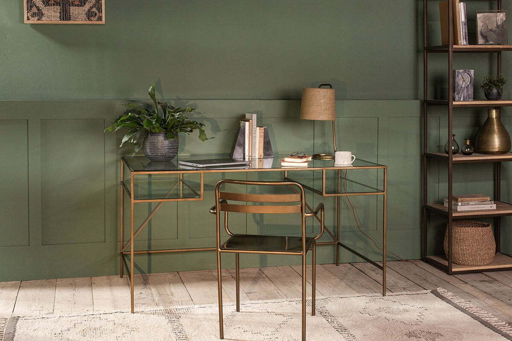Nakuru Iron Glass Desk
