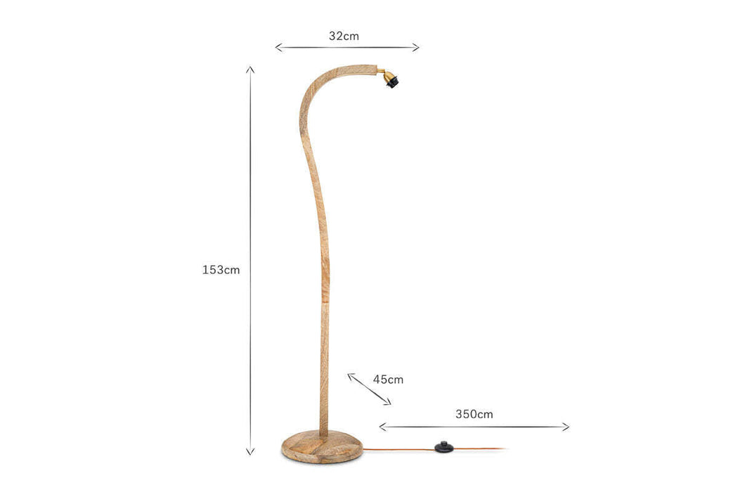 Namira Mango Wood Floor Lamp Natural