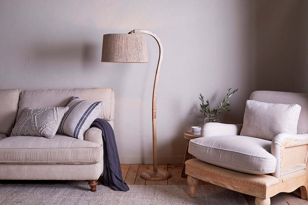 Namira Mango Wood Floor Lamp Natural