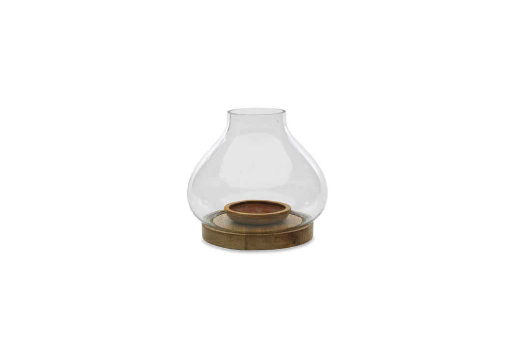 Naryla Mango Wood Lantern - Natural