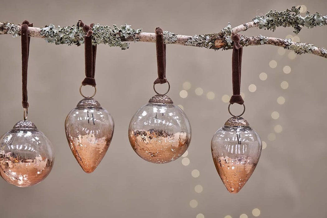 Nevasa Baubles Clear Antique Copper Set Of 4