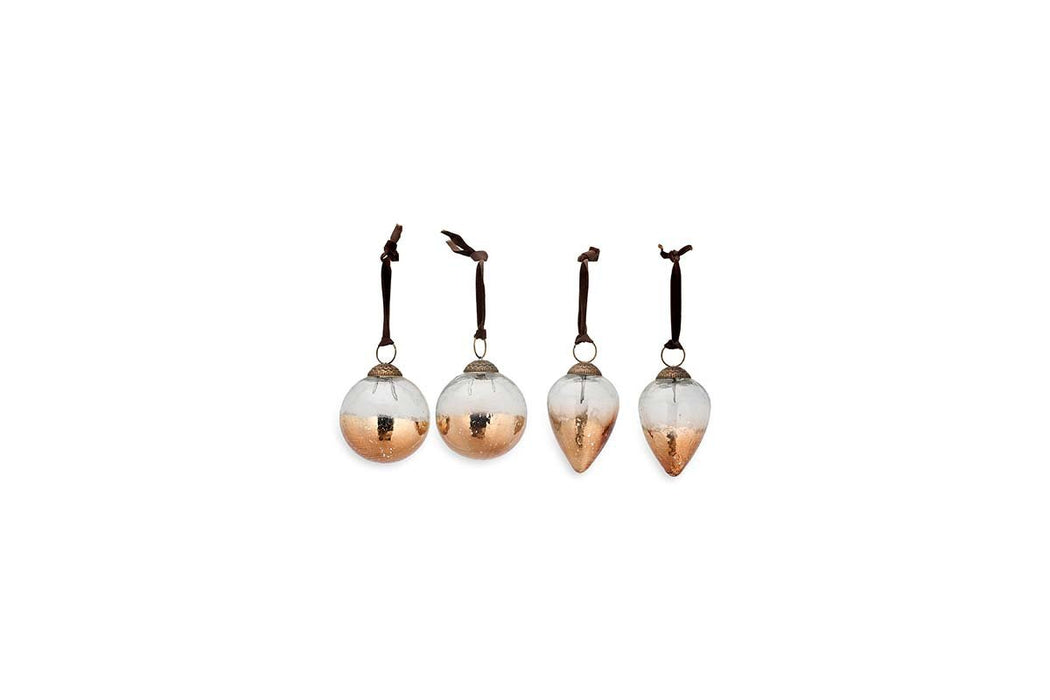 Nevasa Baubles Clear Antique Copper Set Of 4