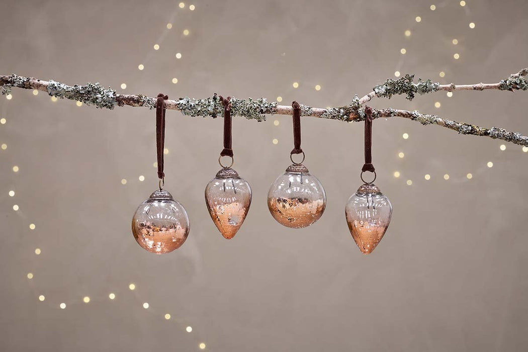 Nevasa Baubles Clear Antique Copper Set Of 4