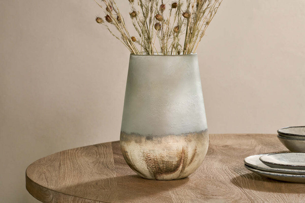 Ngolo Recycled Glass Vase Aged Smoke