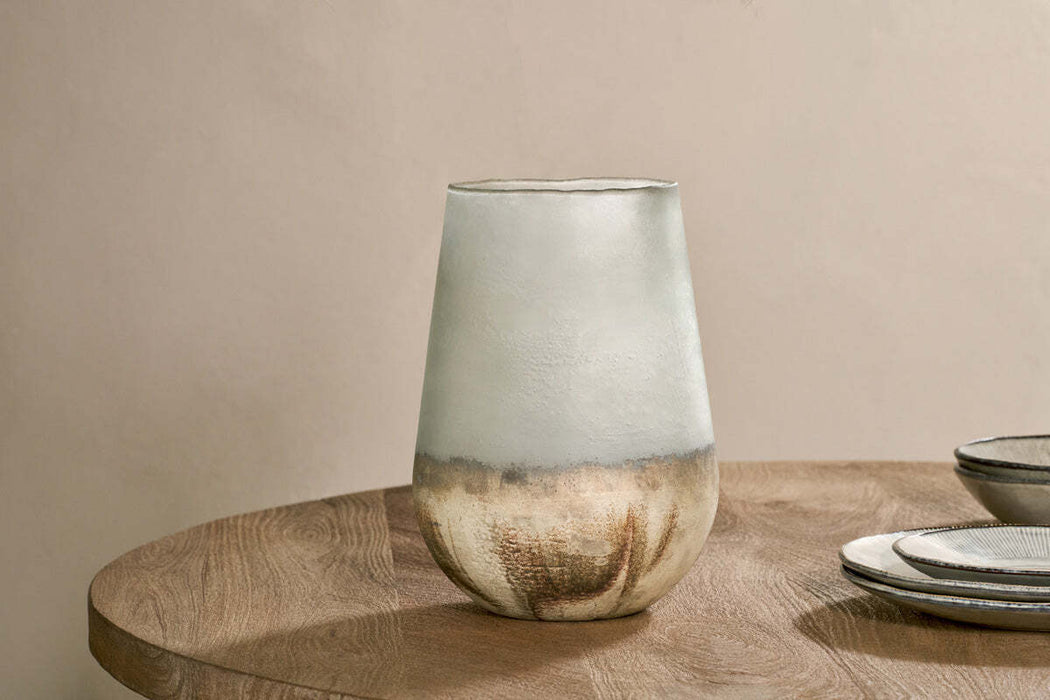 Ngolo Recycled Glass Vase Aged Smoke