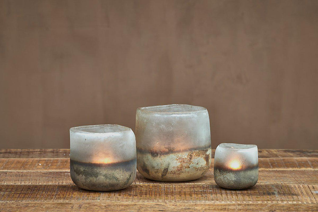 Ngolo Tealight Holder Aged Smoke