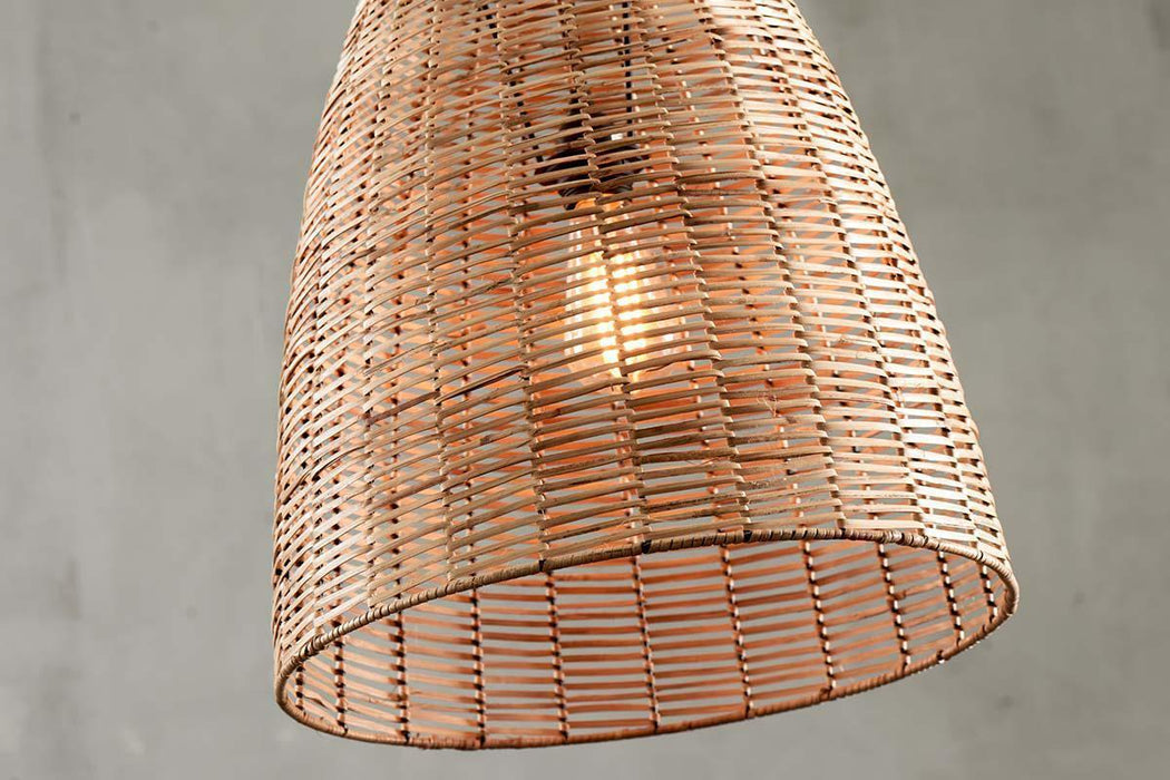 Noko Rattan Conical Pendant Natural