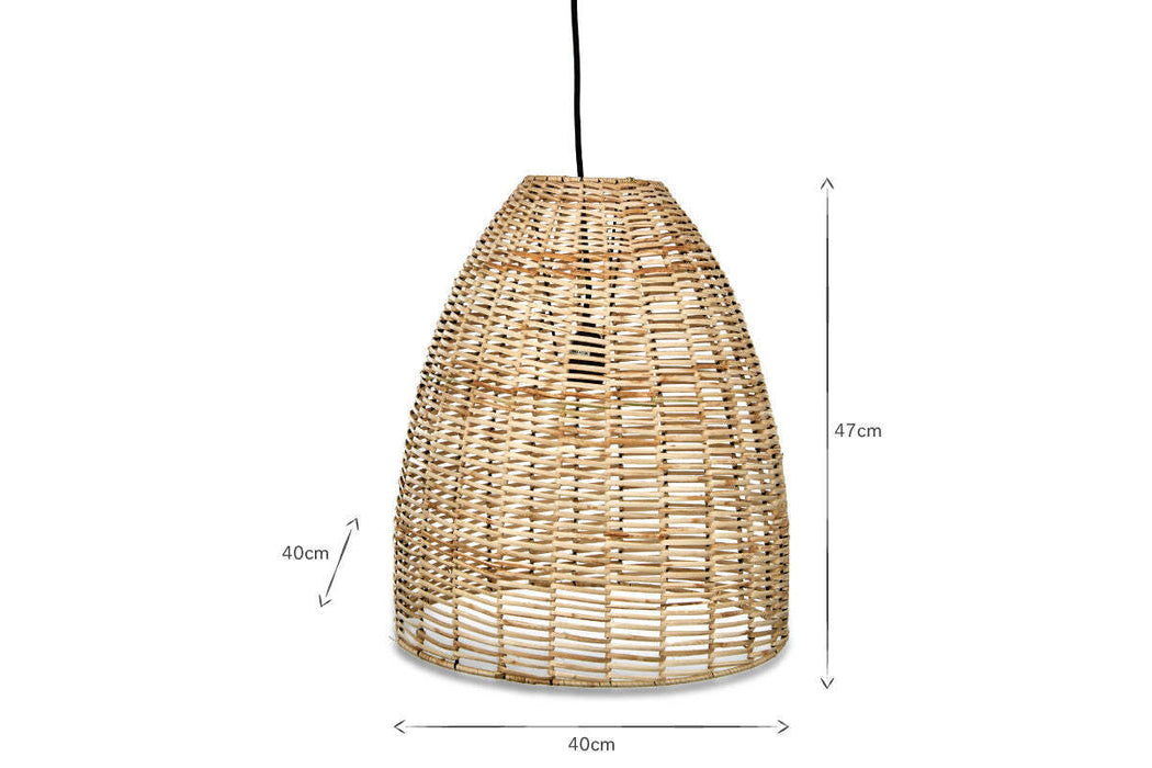 Noko Rattan Conical Pendant Natural