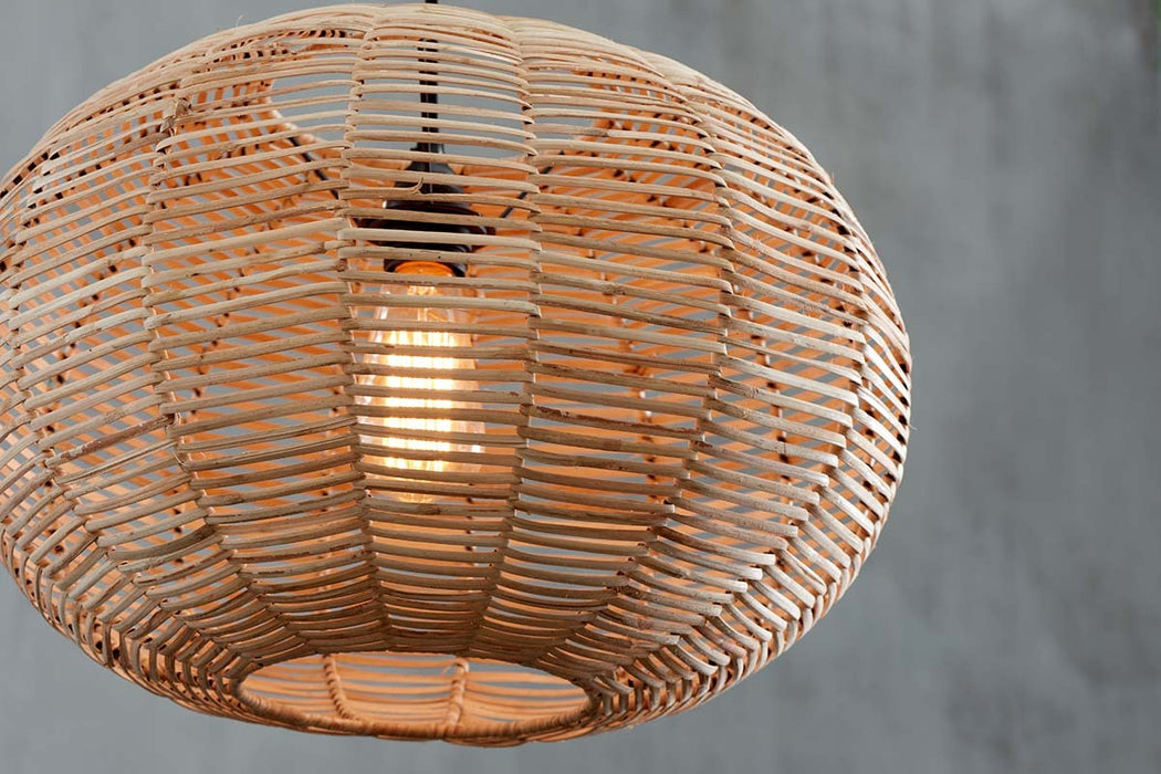 Noko Wicker Round Pendant Natural Large