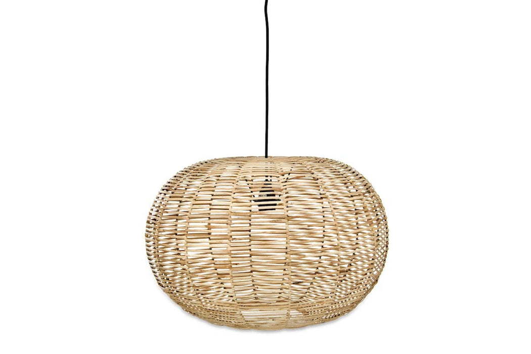 Noko Wicker Round Pendant Natural Small