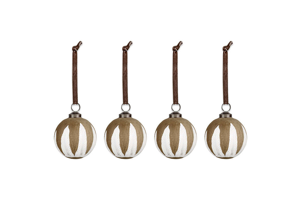 Nori Baubles Gold Cream Set Of 4