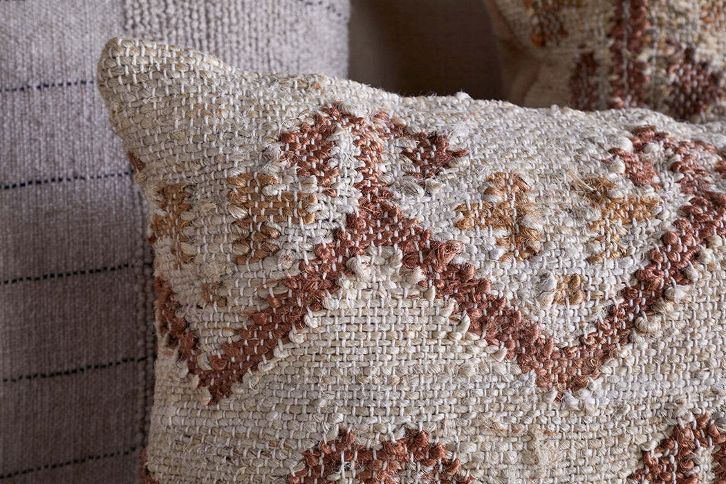 Nuvali Cotton Jute Cushion Cover Rust