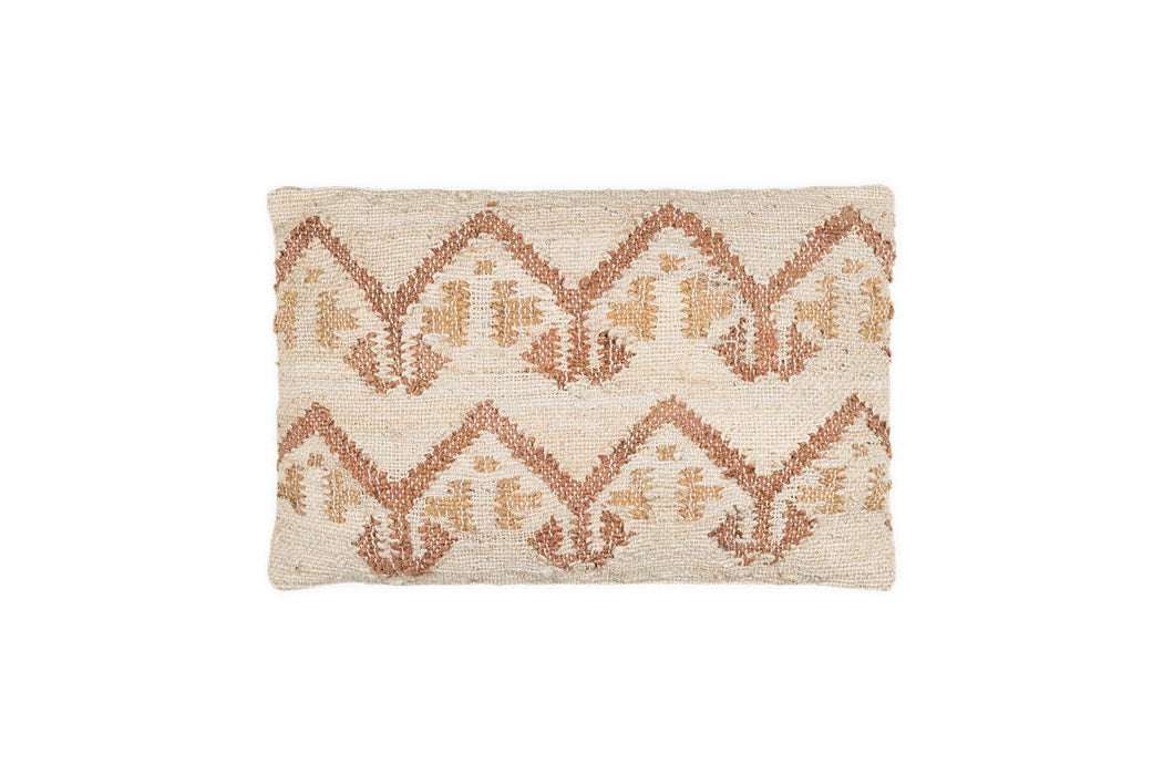 Nuvali Cotton & Jute Cushion Cover - Rust