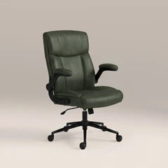 Adra Office Chair | Vintage Green Faux Leather & Black