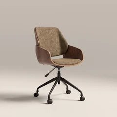 Franklin Office Chair | Speckled Cappuccino Boucle & Walnut