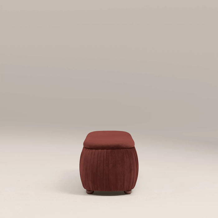 Bronte Storage Ottoman | Rust Red Sustainable Velvet