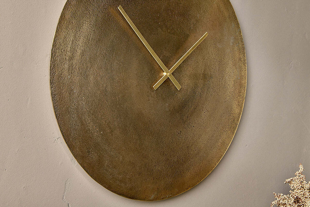 Okota Wall Hung Clock Antique Brass Large