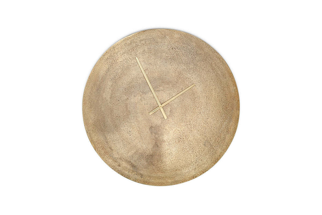 Okota Wall Hung Clock Antique Brass Large