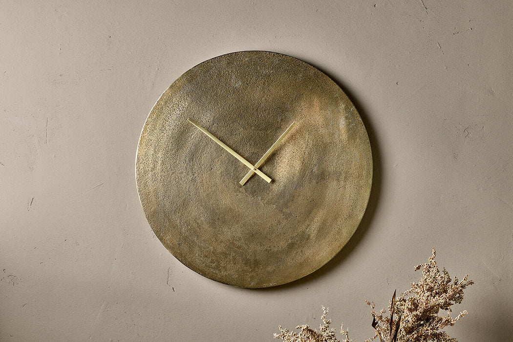 Okota Wall Hung Clock Antique Brass Large