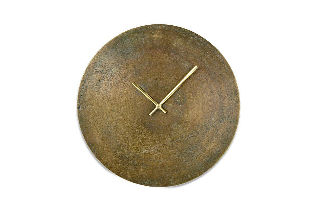 Okota Wall Hung Clock Antique Brass