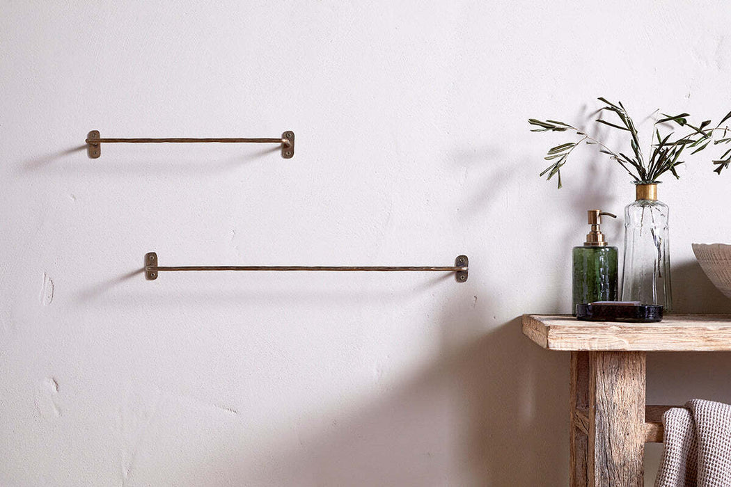 Olani Bathroom Hanging Rail Antique Brass