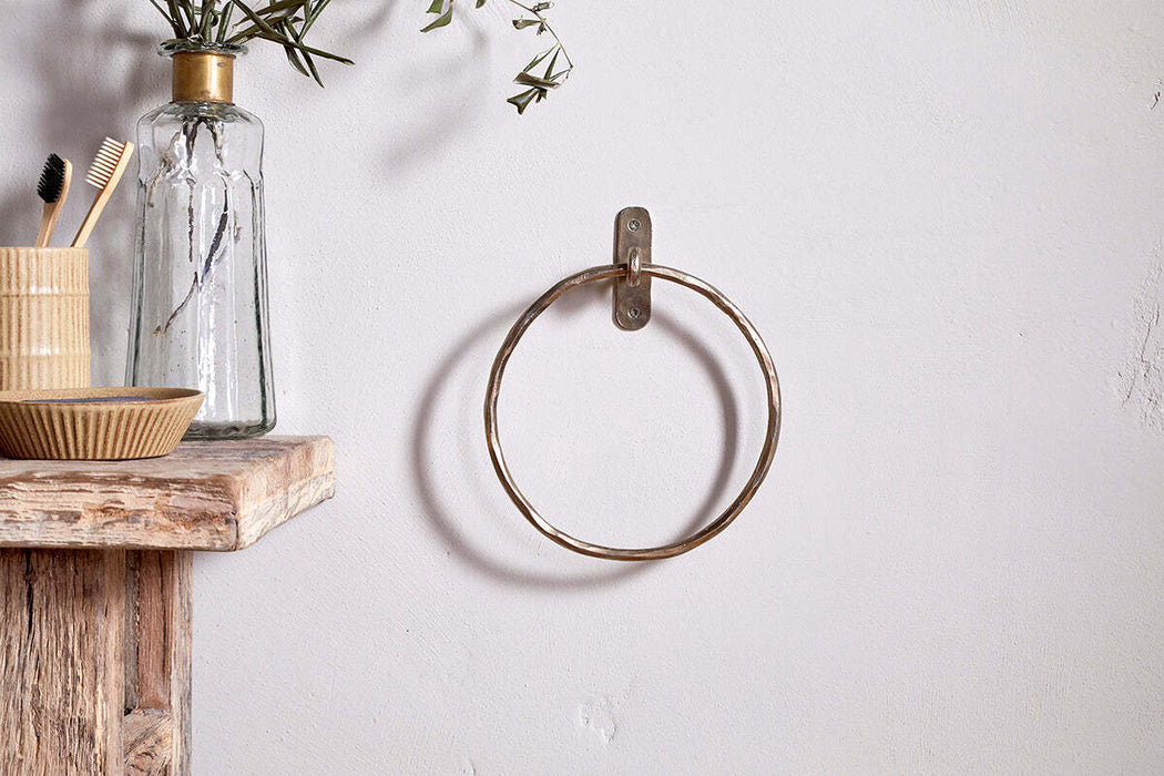 Olani Towel Ring Antique Brass