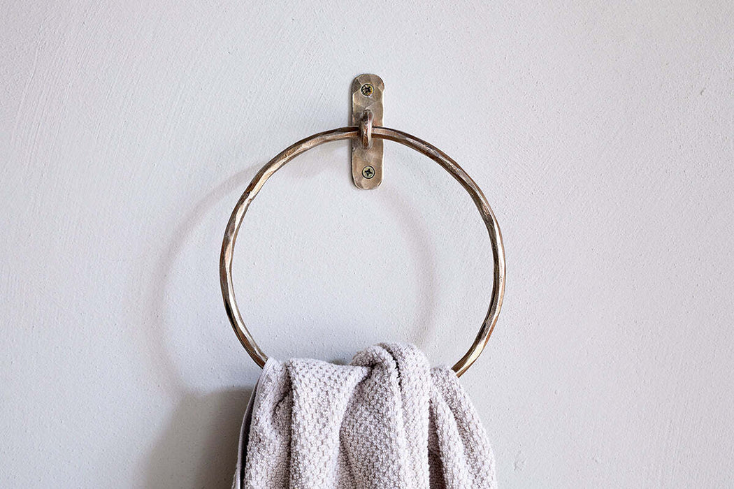 Olani Towel Ring Antique Brass