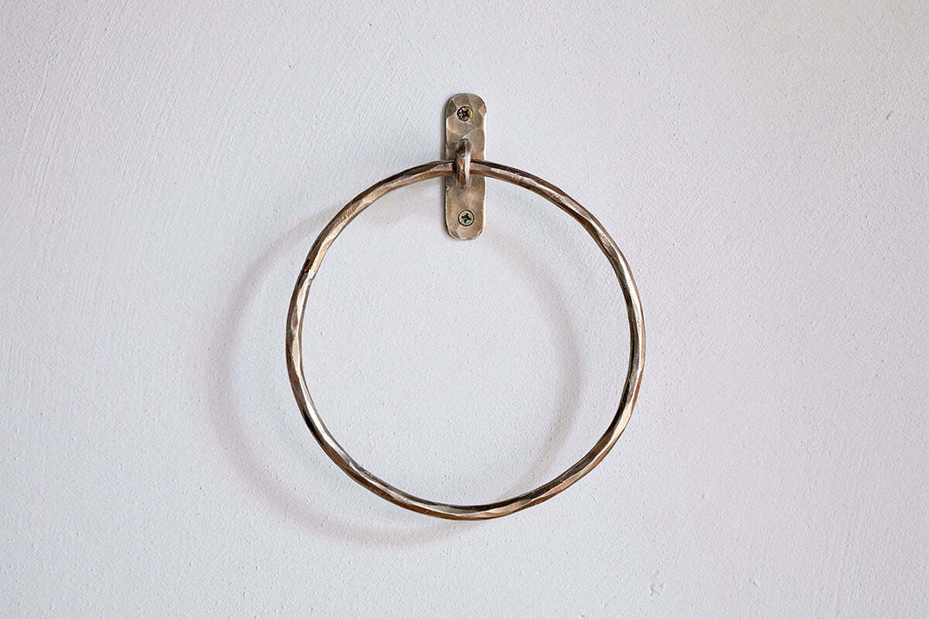 Olani Towel Ring Antique Brass