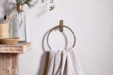 Olani Towel Ring - Antique Brass
