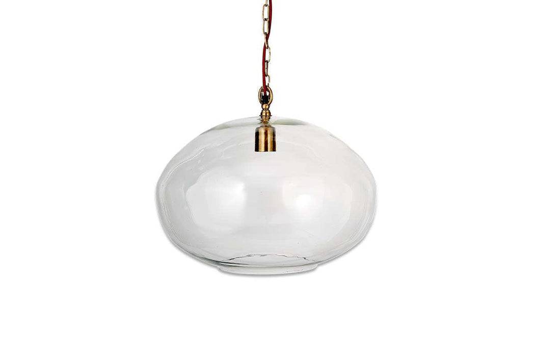 Otoro Recycled Glass Pendant Clear Glass Large Round