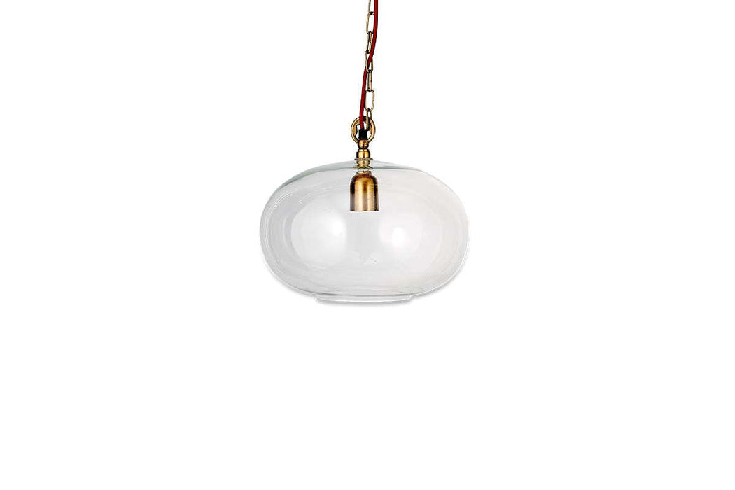 Otoro Recycled Glass Pendant Clear Glass Small Round