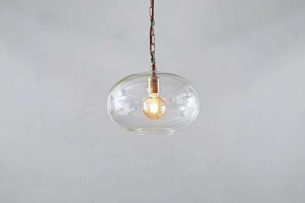 Otoro Recycled Glass Pendant Clear Glass Small Round