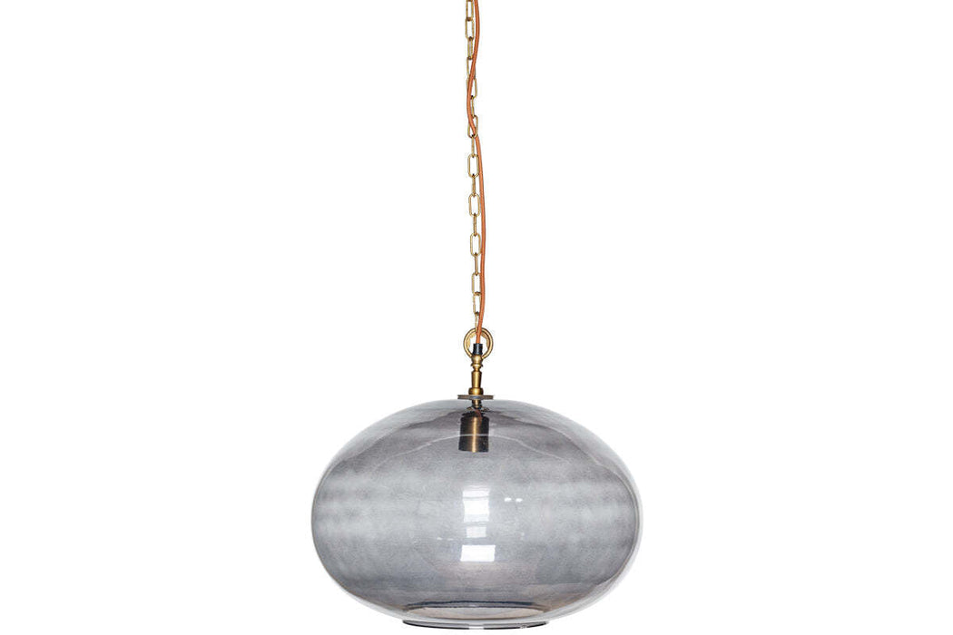 Otoro Recycled Glass Pendant Smoke Large Round