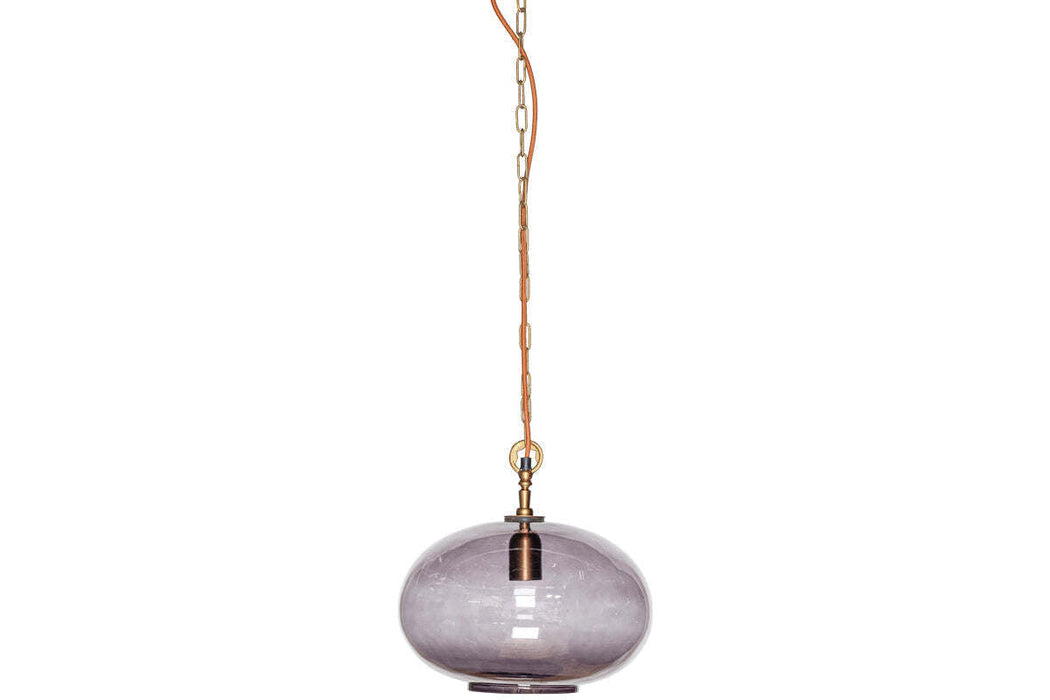 Otoro Recycled Glass Pendant Smoke Small Round