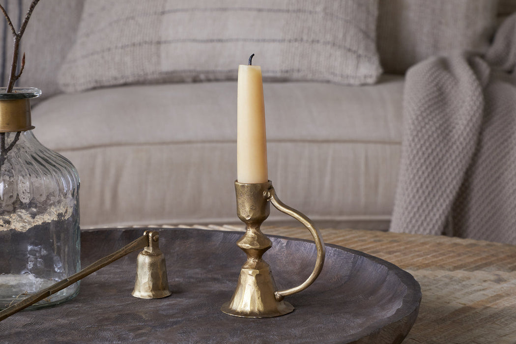 Prema Candle Holder - Antique Brass
