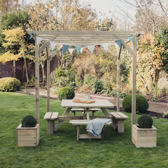 Contemporary Wooden Pergola Premium FSC® Timber Garden Feature Structure