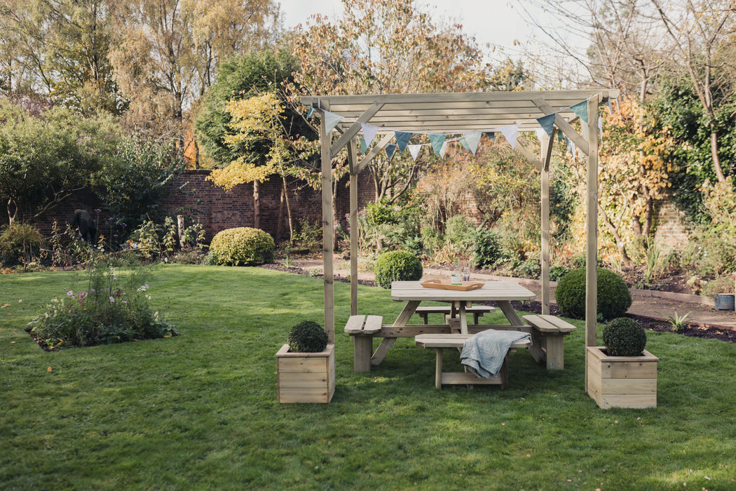 Contemporary Wooden Pergola Premium FSC® Timber Garden Feature Structure