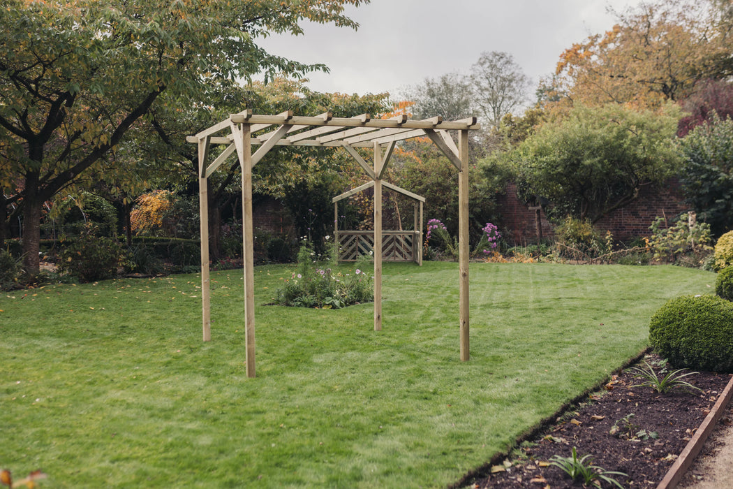 Contemporary Wooden Pergola Premium FSC® Timber Garden Feature Structure