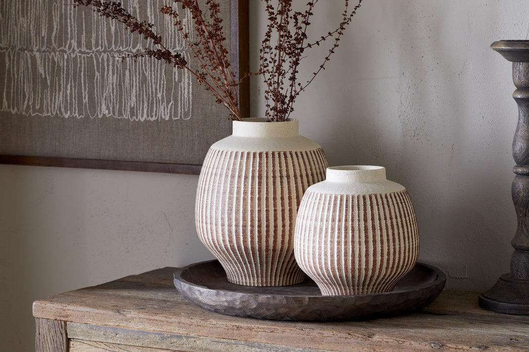 Perola Reactive Glaze Decorative Vase Natural Rust