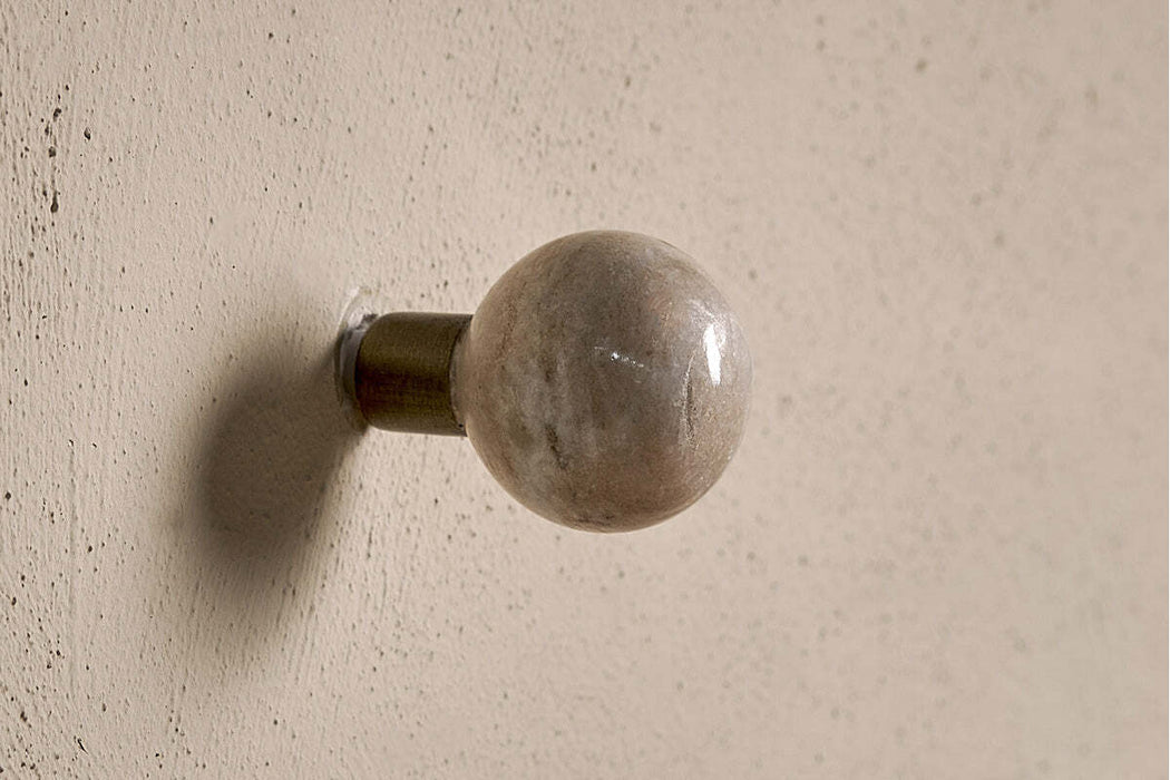 Paladi Marble Iron Round Hook Grey