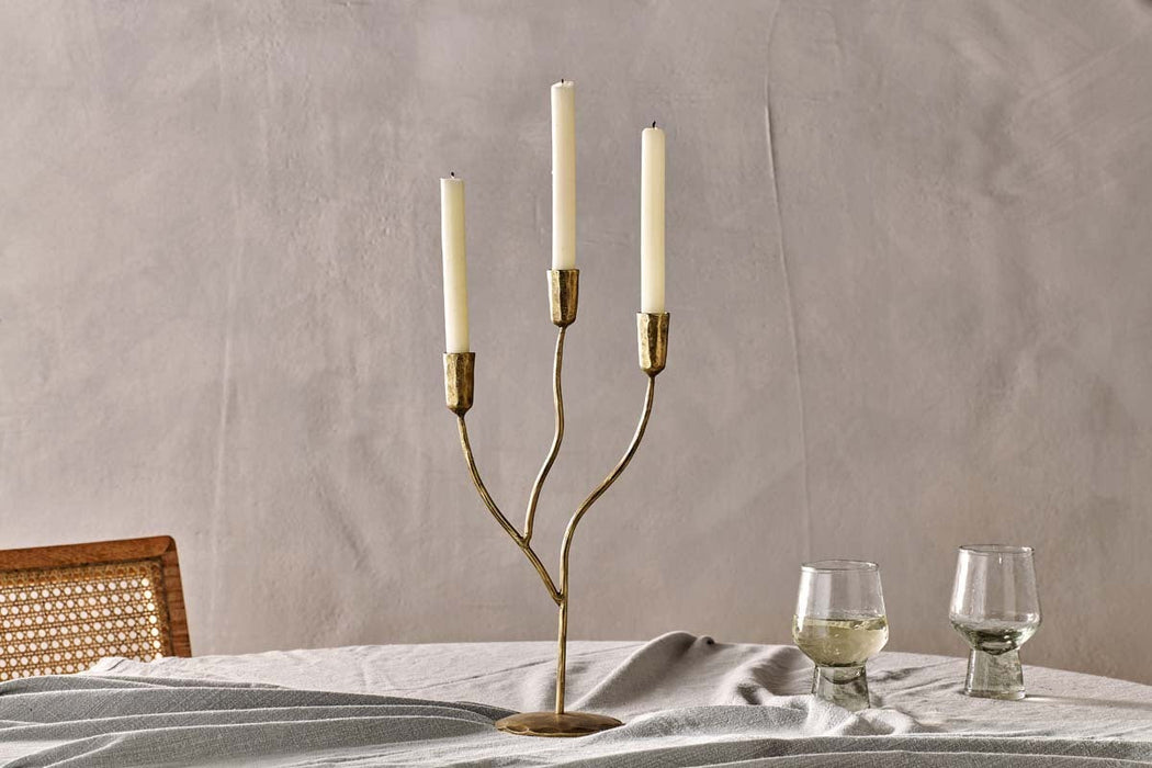 Palani Candleabra Antique Brass Small